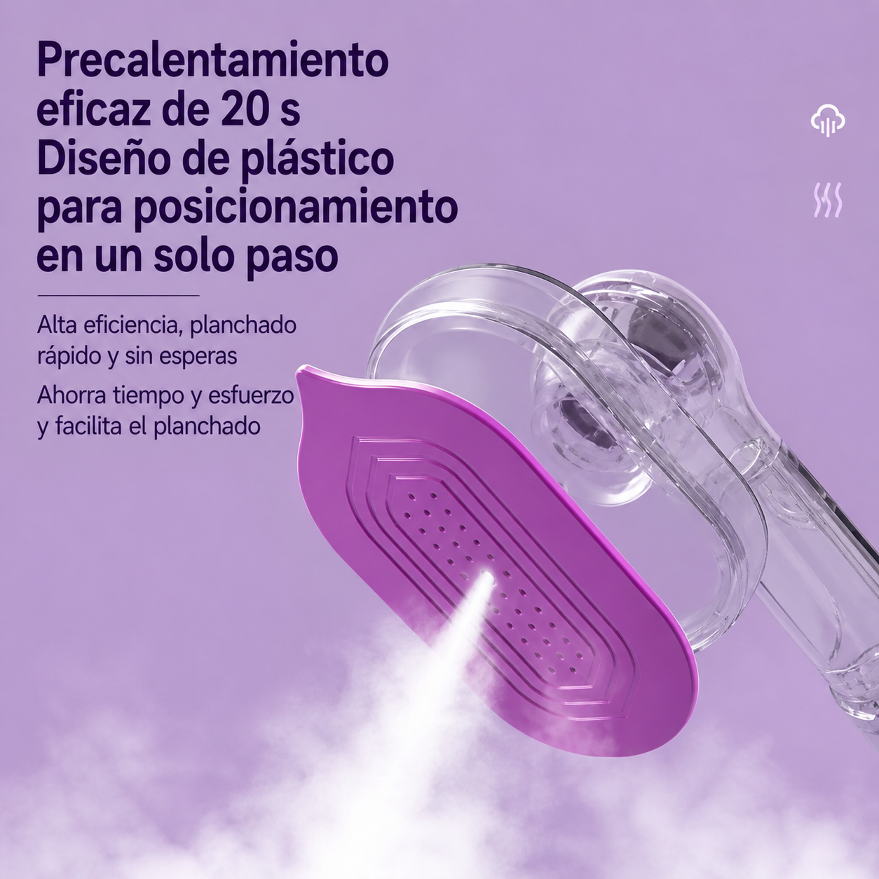 Mini plancha de vapor portátil para ropa con rotación de seguridad, resistente a altas temperaturas y diseñada para uso doméstico. Ideal para planchar prendas de forma rápida y cómoda en casa o de viaje.